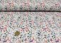 Preview: Mia Flowers Rippjersey ecru petrol Blumenstoff von Swafing